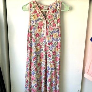 Vintage Earth Angels Floral Print Sleep-dress